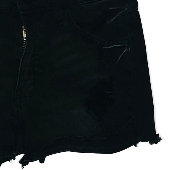 KanCan Black Distressed Denim Shorts – Size 24 - Picture 8 of 15